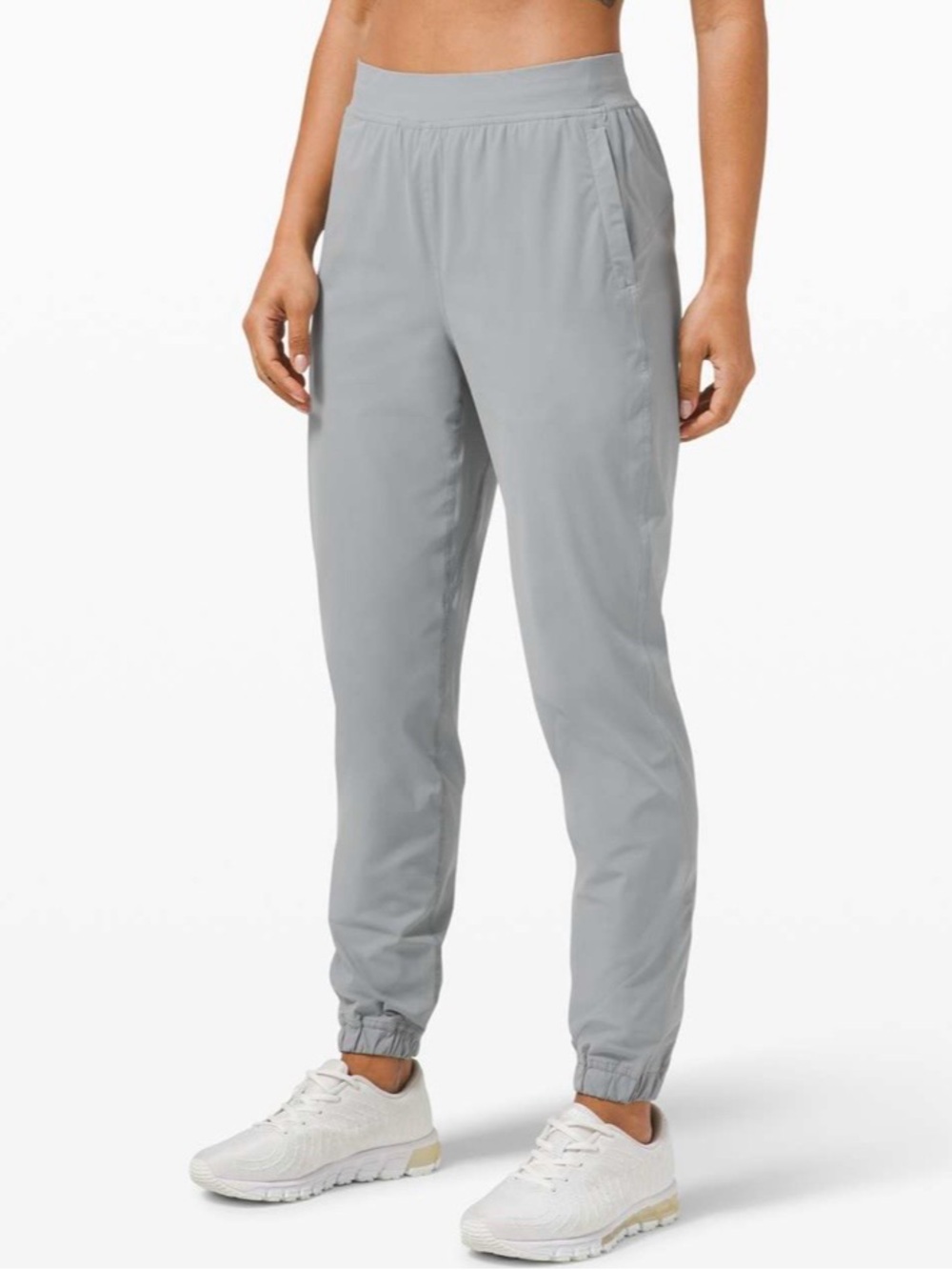 Lululemon Adapted State High Rise Jogger Rhino Gray Size 2 Zipper Cuff EUC Ankle